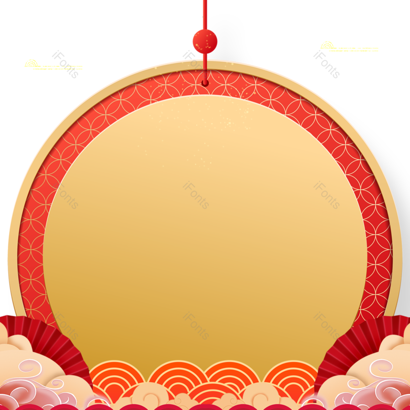 祥云图片,节日元素,金色的PNG,简单免抠素材